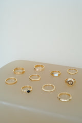Clover club index ring gold plated