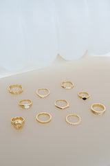Tiny bar ring gold plated