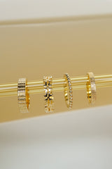 Clover club index ring gold plated