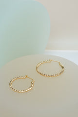 Dots hoop gold plated 30mm
