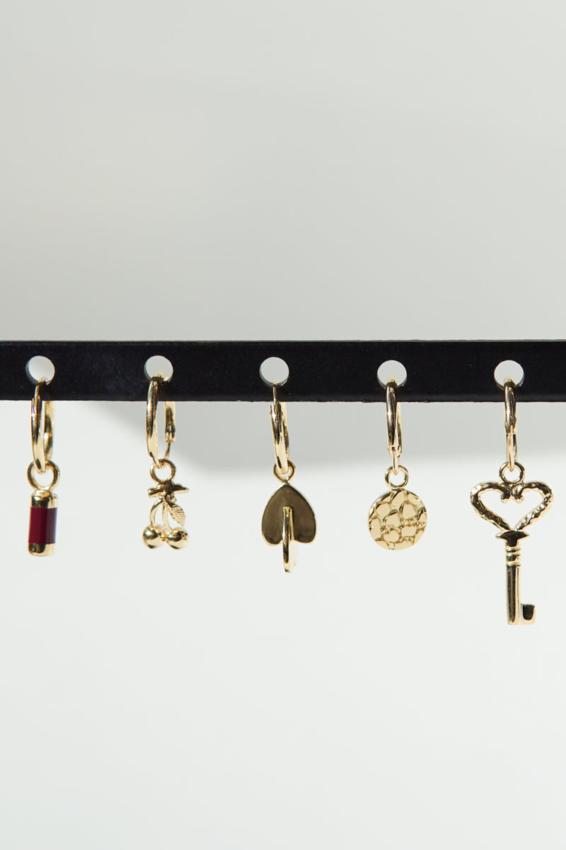 Cherry bomb earring gold plated