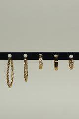 Small twisted hoop earring gold plated 23mm