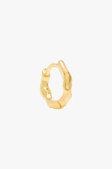 Hammered hoop gold plated medium (11mm)