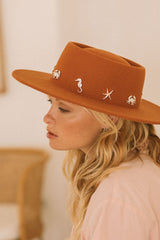 Beyond the Sea - Terra cotta hat silver