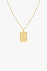 Island palm necklace gold plated