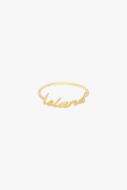 Island ring gold plated