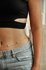 Starfish belly chain gold plated
