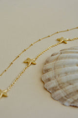 Starfish belly chain gold plated