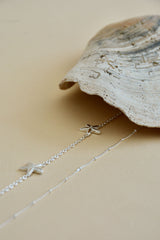 Starfish belly chain silver