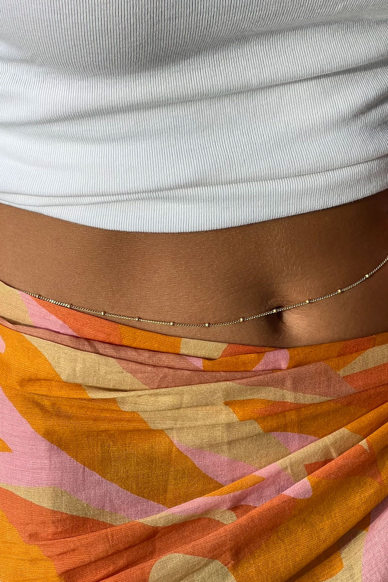 Classic island belly chain gold plated