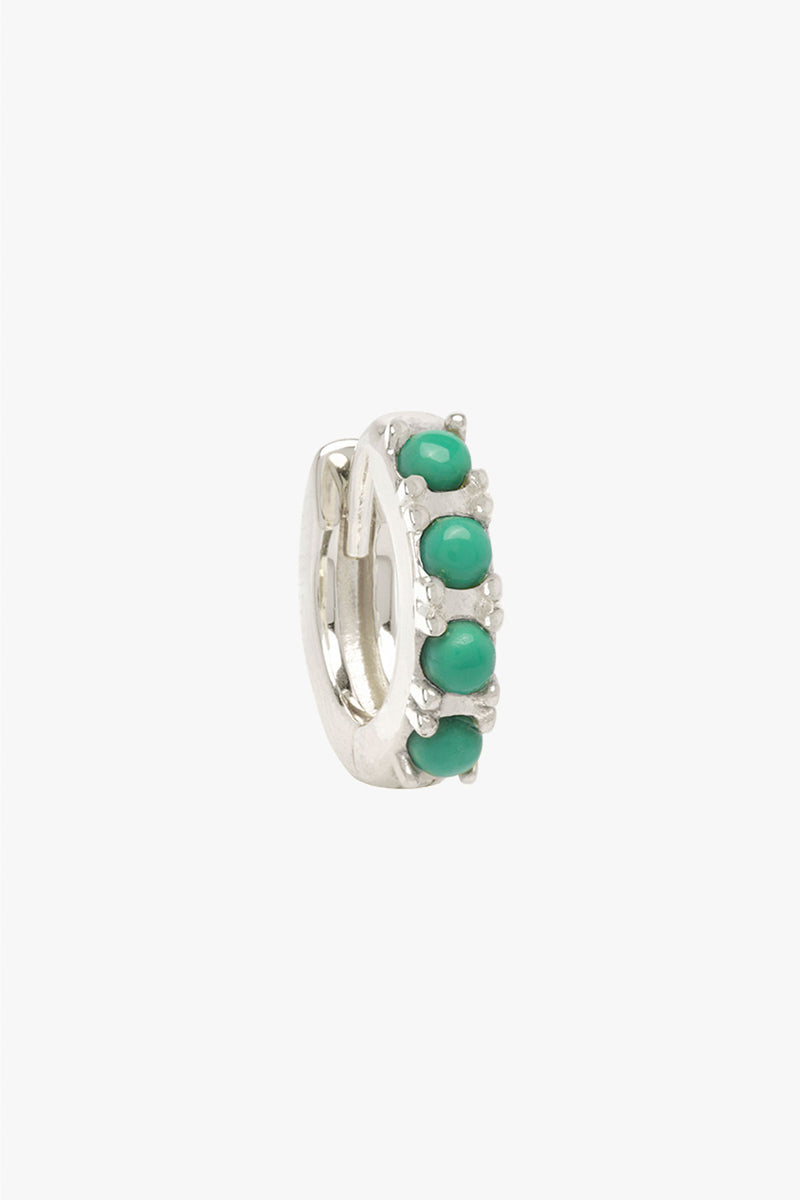 Mediterranean huggie silver