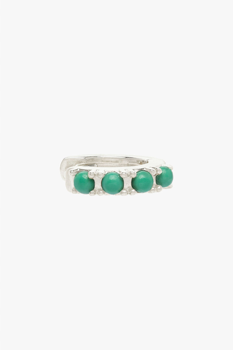 Mediterranean huggie silver