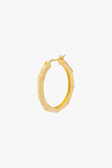 Medium bamboo hoop gold plated