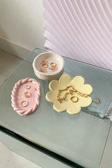Ceramic twisted pink jewellery plate PANSY X WILDTHINGS