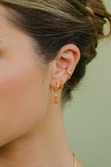 Papaya drop earring gold plated