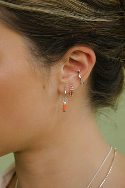 Papaya drop earring silver