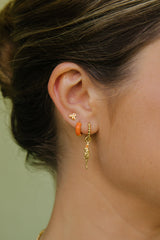 Parrot earring gold plated