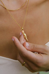 Parrot necklace gold plated