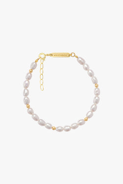 Pearl bracelet gold plated