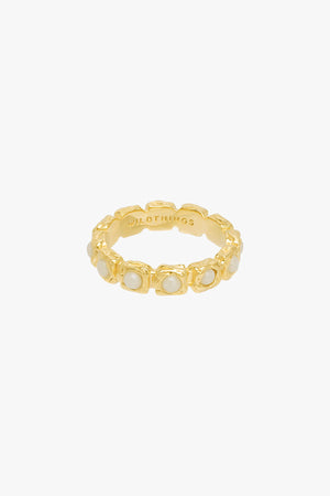 Pearl eternity ring gold plated