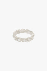 Pearl eternity ring silver