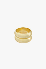 Double Trouble ring gold plated