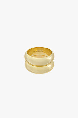 Double Trouble ring gold plated