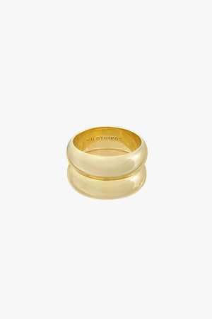 Double Trouble ring gold plated
