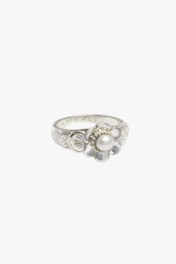Fleur pinky ring silver