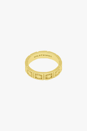 Kissed by the sun ring gold plated