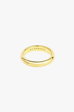 Pebble ring gold plated
