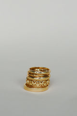 Smiley ring gold plated