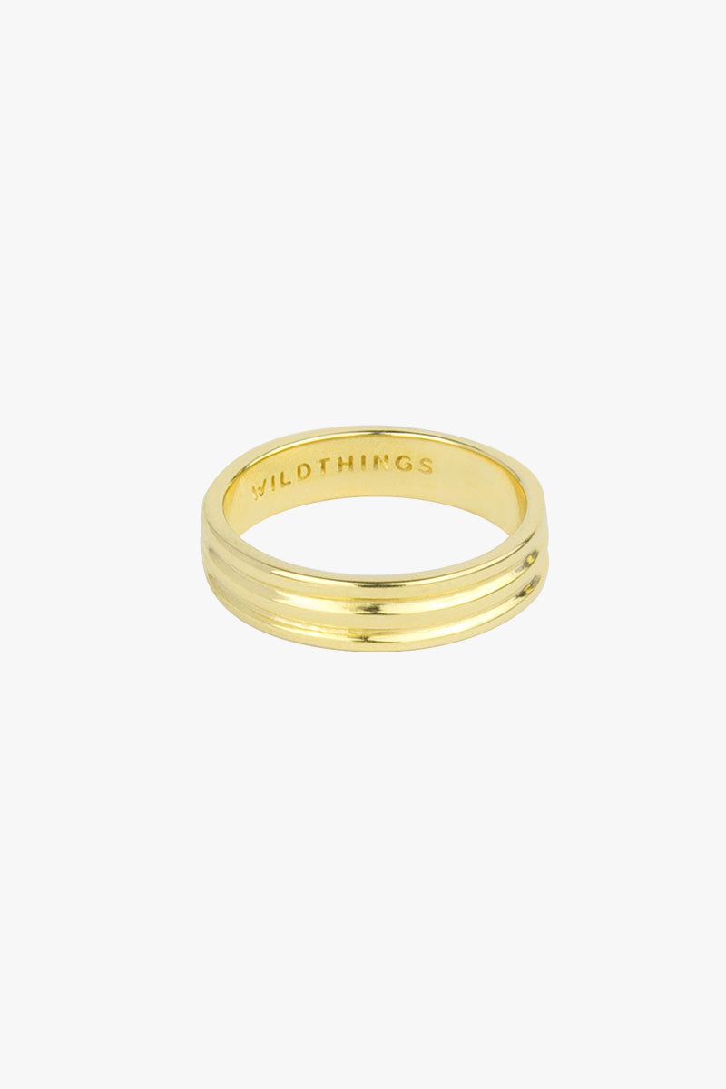 Triple pinky band gold plated