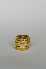 Star pinky band ring gold plated