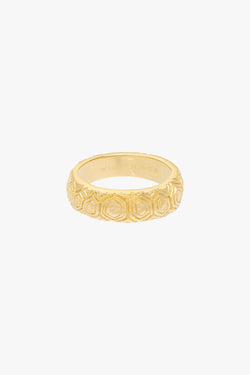 Sea turtle pattern ring gold plated
