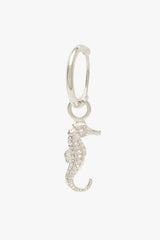 Seahorse earring silver