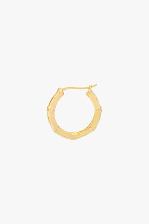 Small bamboo hoop gold plated