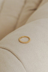 Small dots stacking ring gold plated
