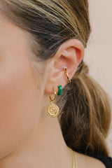 Snake coin earring gold plated