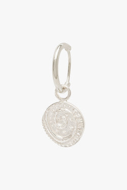 Snake coin earring silver