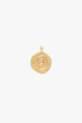 Snake coin necklace gold plated
