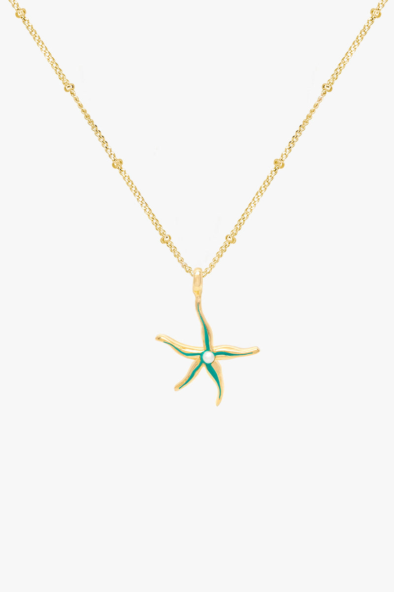 Starfish necklace gold plated
