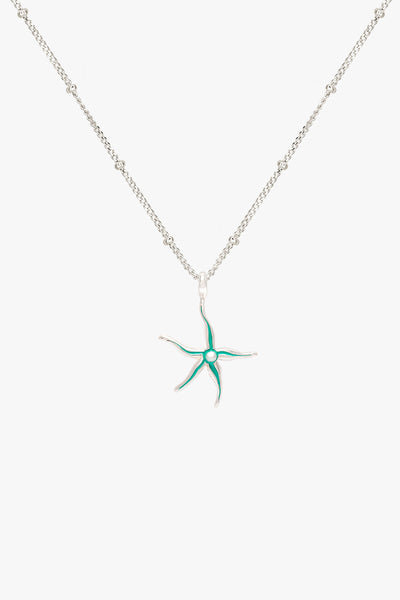 14K Two-Tone Diamond Starfish Necklace - Josephs Jewelers
