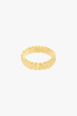 Seahorse pattern ring gold plated