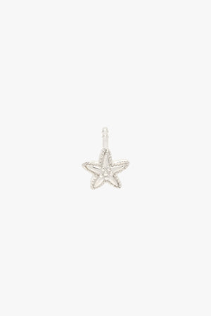 Starfish stud earring silver