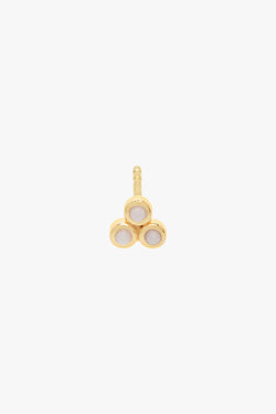 Triple salty stud earring gold plated