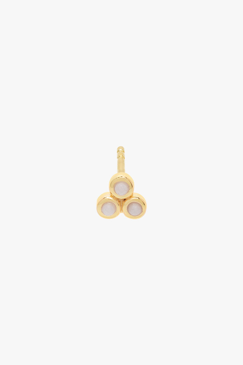 Triple salty stud earring gold plated