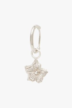 Tropical flower earring silver
