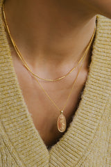 Tropical necklace gold plated