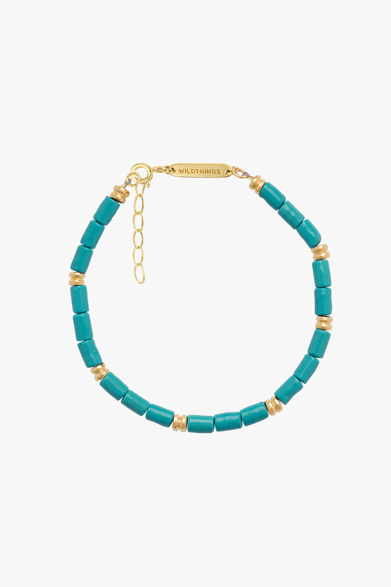 Turquoise stone bracelet gold plated